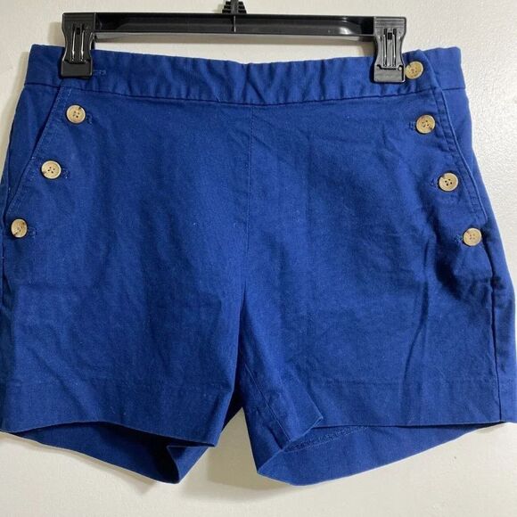 BANANA REPUBLIC WOMEN'S COTTON BLEND  BLUE SAILOR SHORTS SZ 4 30X 3.5" - Picture 2 of 9